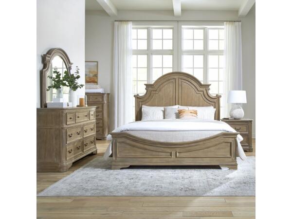 Magnolia Manor King Panel Bed, Dresser & Mirror, Chest, Night Stand Bedroom Sets Bedroom Sets