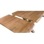 Crossbuck Live Edge Dining Table with Extendable Leaves - Image 9