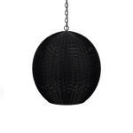 Ball Rattan Pendant Lighting Black 18