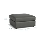 Beckham Leather Ottoman - Image 4