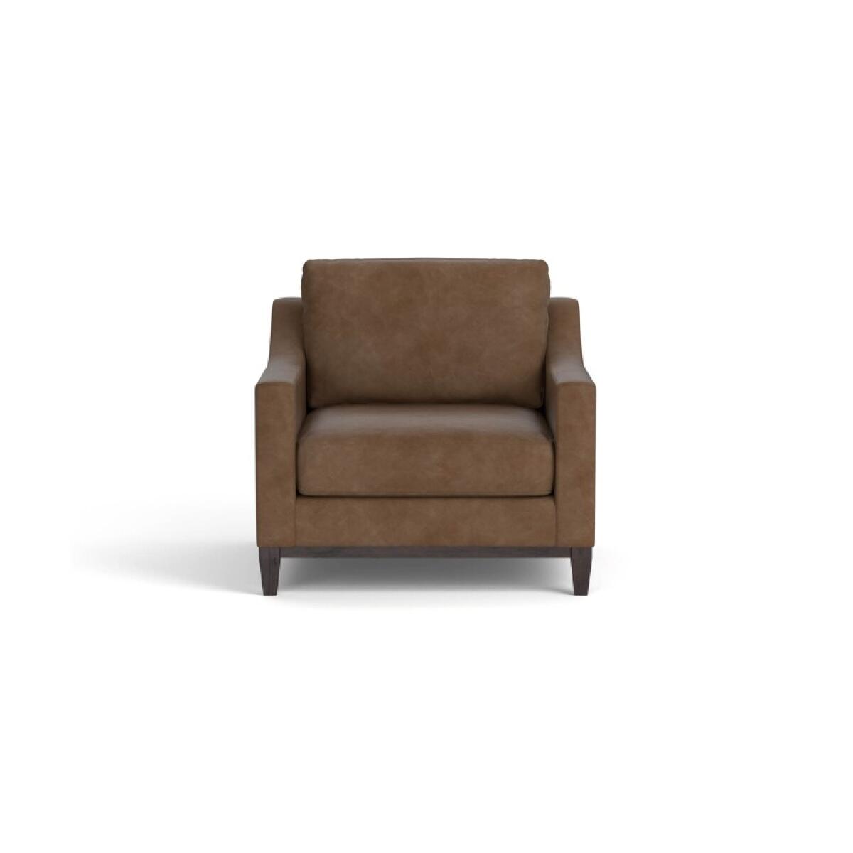 34a4766d39abb82e755610e41a997581 Sanford Leather Slope Arm Chair - Image 1