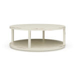 Cohan Round Coffee Table W/ Wood Shelf