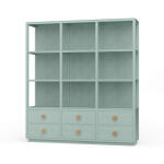 Cohan Open Cabinet W/ 6 Drawers W/ Rattan