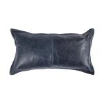 Dupont Leather Naval Night Blue Lumbar Pillow Cover + Insert