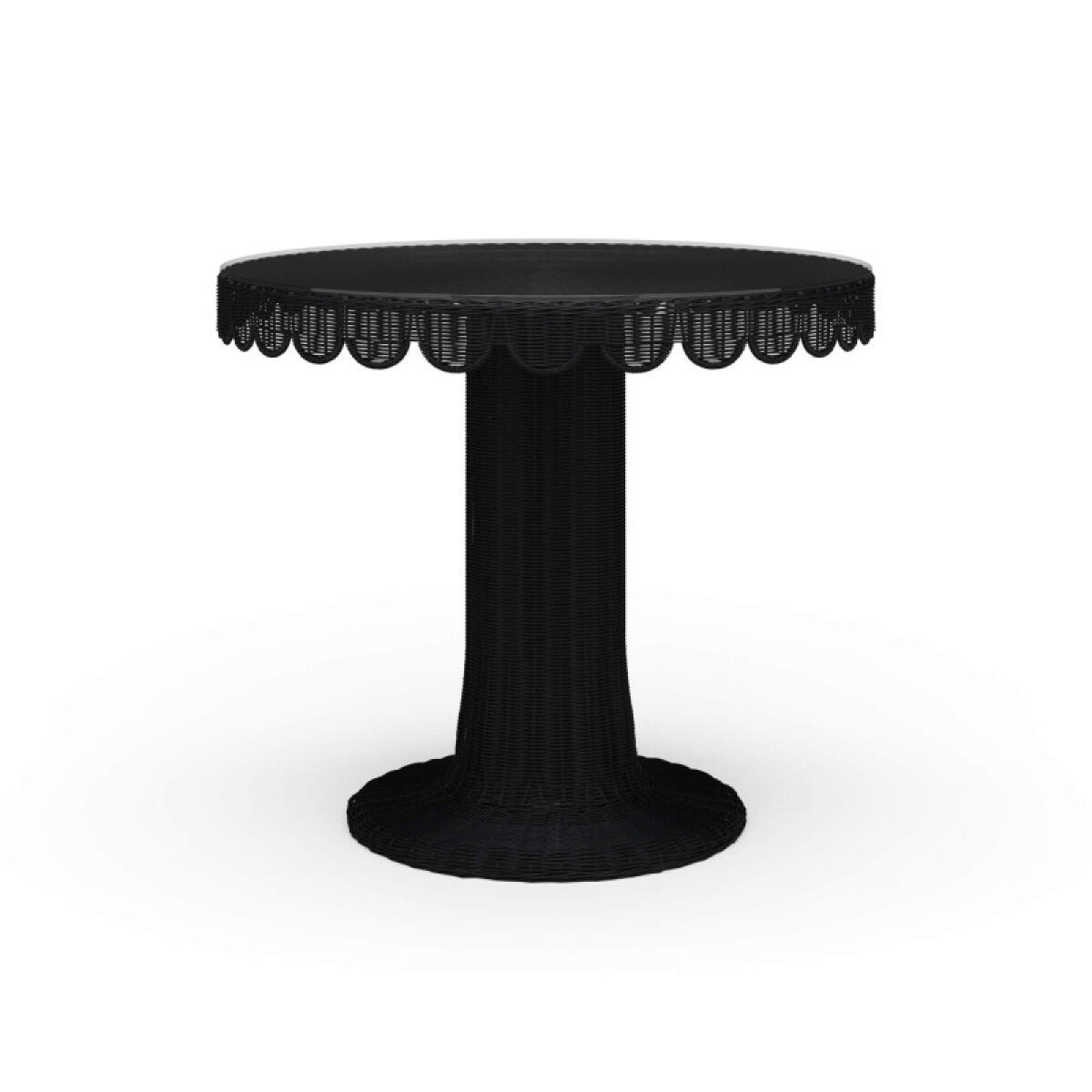 354ba9d8c43262209d0ca5e6b022a884 Scalloped Round Bistro Table W/ Tempered Glass - Image 1