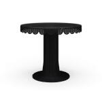 Scalloped Round Bistro Table W/ Tempered Glass