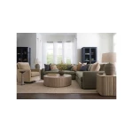 Trent Leather Thin Track Arm Swivel Glider Chair - Image 2