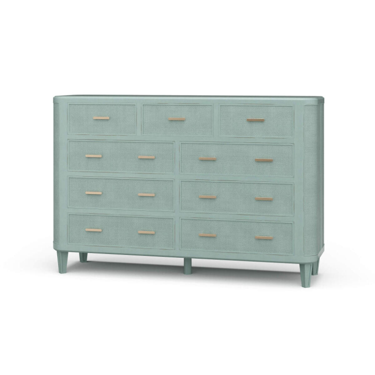 356dffccde013f29626387585bb428c0 Lexington 9 Drawer Dresser W/ Rattan - Image 1