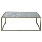 Christian Rectangular Iron & Glass Cocktail Table - Image 3