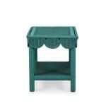 Scallop Rattan Side Table W/ Tray - Image 9