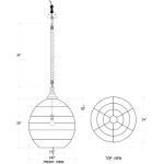 Ball Rattan Pendant Lighting Bramble 17