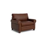 Carolina Leather Roll Arm Chair - Image 4