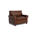 Carolina Leather Roll Arm Chair - Image 3