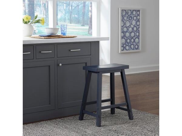 Creations 24 Inch Sawhorse Counter Stool- Navy Barstools Barstools