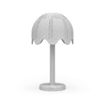 Scalloped Rattan Table Lamp
