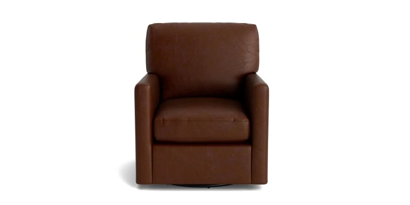 3684e5d3aaeb366030d1d7d324532789 Trent Leather Thin Track Arm Swivel Glider Chair - Image 1