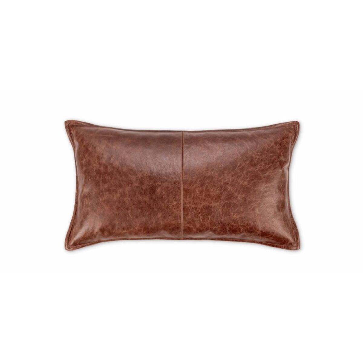 36e42a3f969c317830b377ff7c1ca6cd Leather Kona Brown Pillow - Image 1