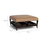 Kara Leather Ottoman with Trays and Casters - Image 5
