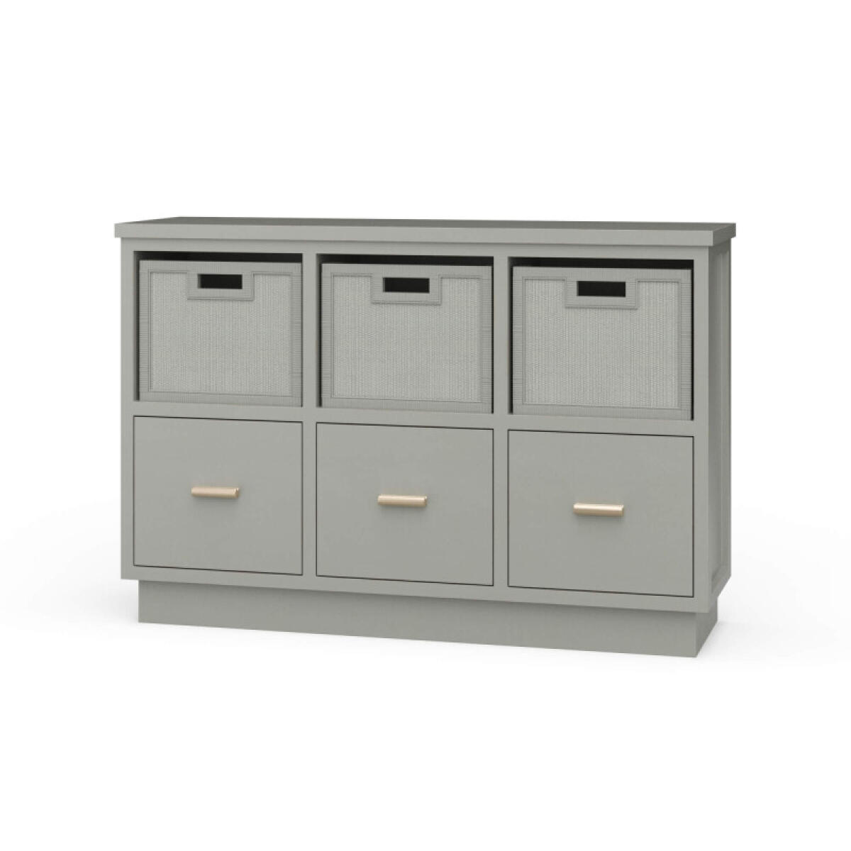 373bc3fe12fbeccd3ed750104bebb0be Dakota Storage Unit W/ 3 Drawers & Rattan Baskets - Image 1