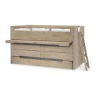Complete Captains Bed 33 Weathered Oak Finish - Image 9