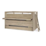 2800 District LK Complete Captains Bed 33 Weathered Oak Finish - Image 8