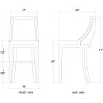 Monarch Counter Stool W/ Rattan Back - Image 4
