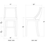 Monarch Counter Stool W/ Rattan Back - Image 4