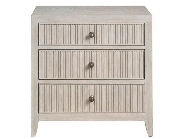 Avaline Carmen Three Drawer Nightstand Nightstands Cream 6