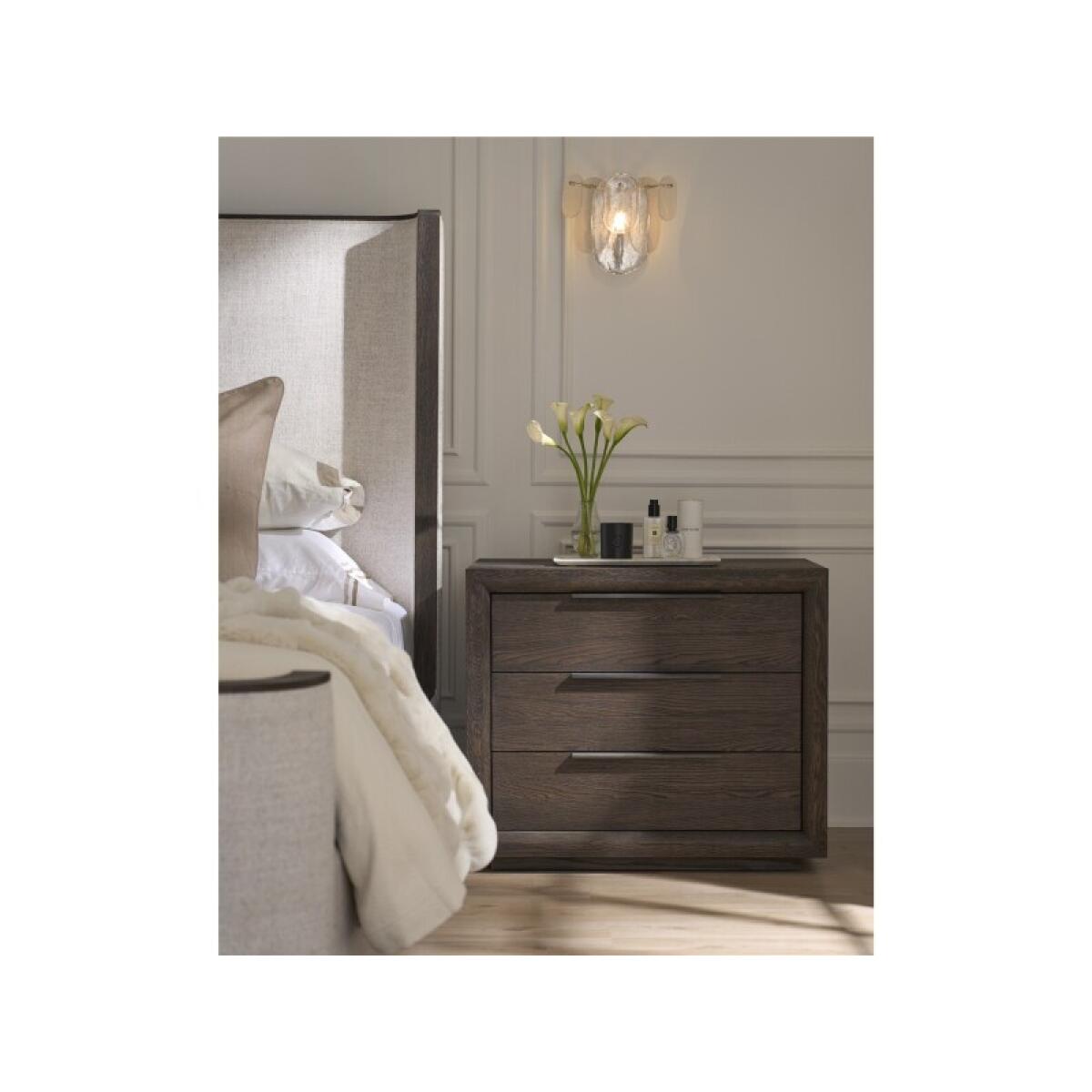 Modern Sable Plinth Nightstand Nightstands Brown 2 Modern Sable Plinth Nightstand Nightstands Brown 2