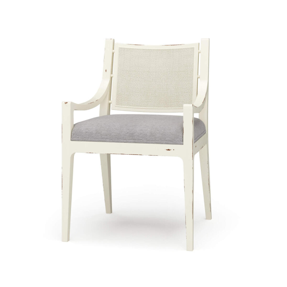 377c96fed08f5c8edcb92a56de485576 Milano Dining Chair W/ Upholstered Seat & Rattan Back - Image 1