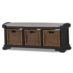 Homestead Bench W/ Rattan Baskets - Image 5