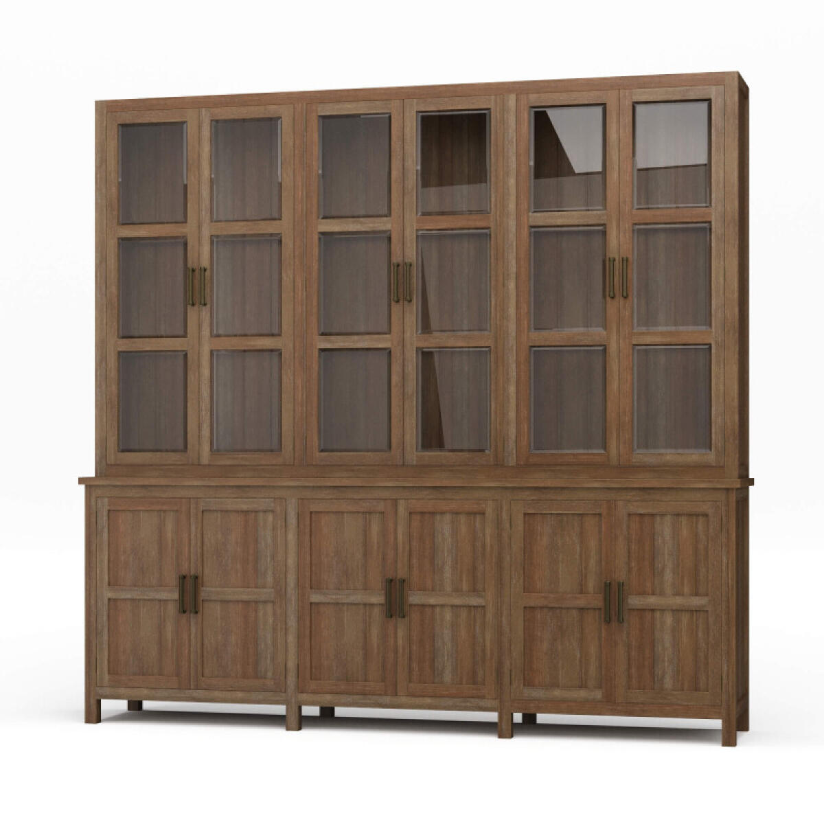 37aa9a2103ee2fcafa4e82c678e7faf9 Madrone 12 Door Display Cabinet W/ Glass Shelves - Image 1