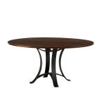 Crafted Cherry Dining by Ben & Erin Napier 60 inch ROUND TABLE w/ Metal Base Dining Tables Brown 13