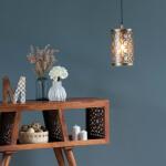 Rosalie Distressed Antique Brass and Glass Pendant - Image 7