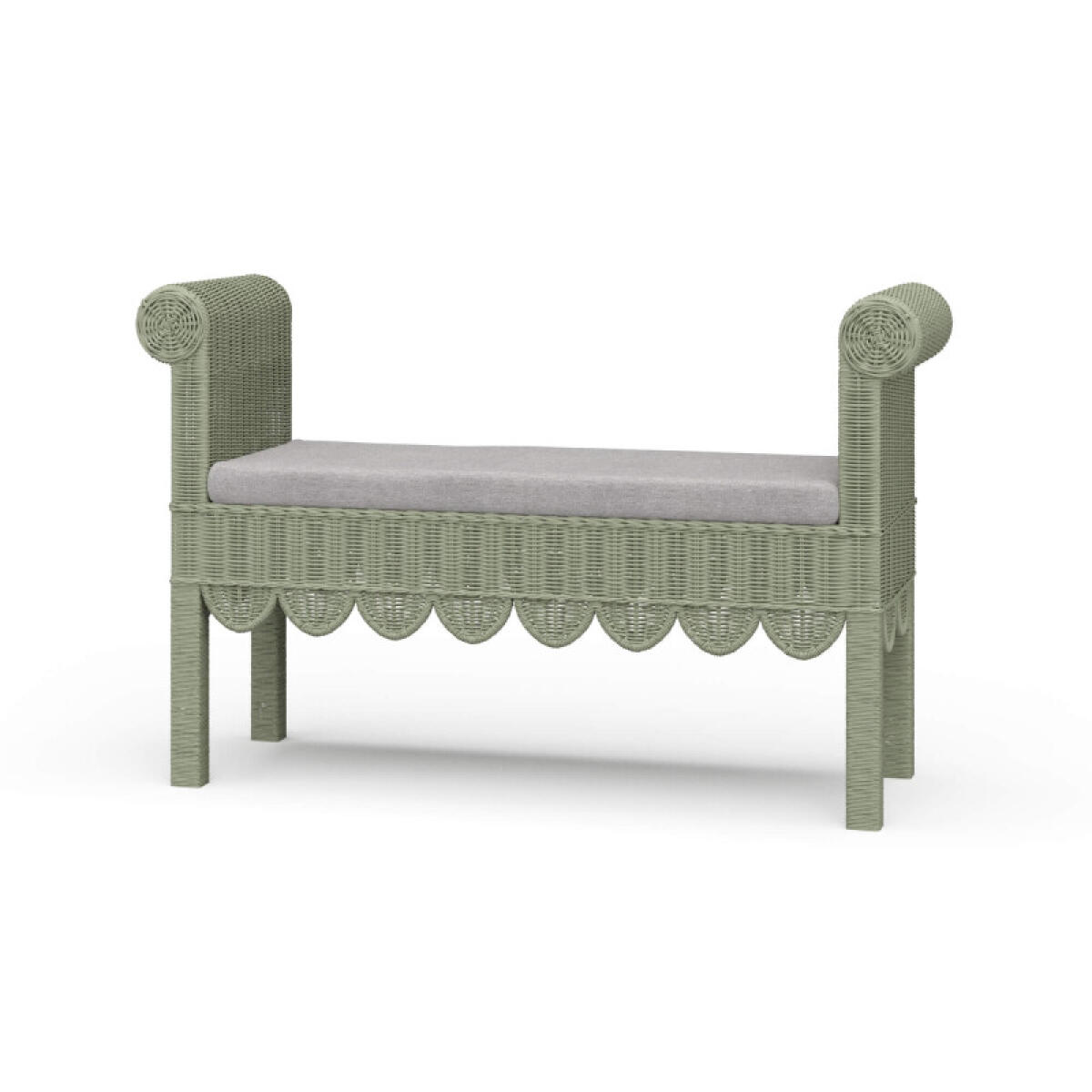 382c5d4eeae43b62abb254d7b23359ff Newport Scalloped Rattan Bench - Image 1