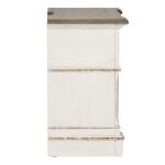 Abbey Park 2 Drawer Night Stand w/ Charging Station Nightstands Antique White & Weathered Brown 18