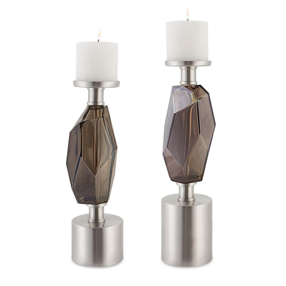 38907dfe6a63b317cd18902902751534 Ore Candleholders, S/2 - Image 1