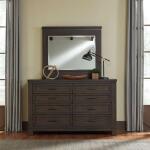 King Bookcase Bed, Dresser & Mirror, Night Stand - Image 3