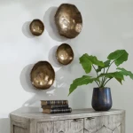 Lucky Coins Indoor-outdoor Metal Wall Decor, Brass, S/4 - Image 3