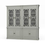 Fiona 2 Piece Display Cabinet W/ Glass Shelves - Image 2