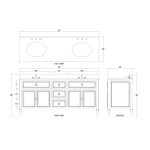 Cholet Double Vanity W/ Sink & Marble Top - Image 2