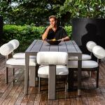 Bolster Back Outdoor Dining Chair, Oyster - Image 13