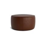 Rhonda Round Leather Ottoman Ottomans & Poufs Bassett Furniture 7