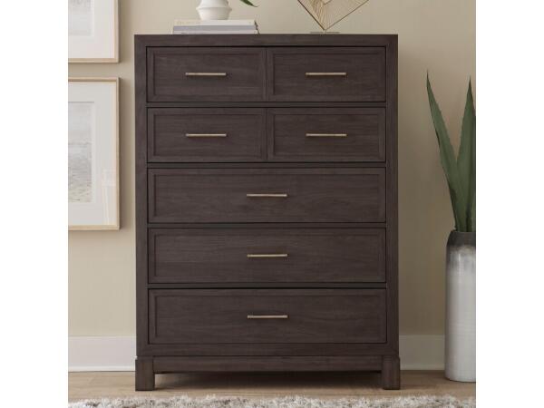 Modern Edge 5 Drawer Chest Chests Brown