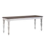 Ocean Isle 6 Piece Rectangular Table Set Dining Sets Antique White w/ Weathered Pine 11