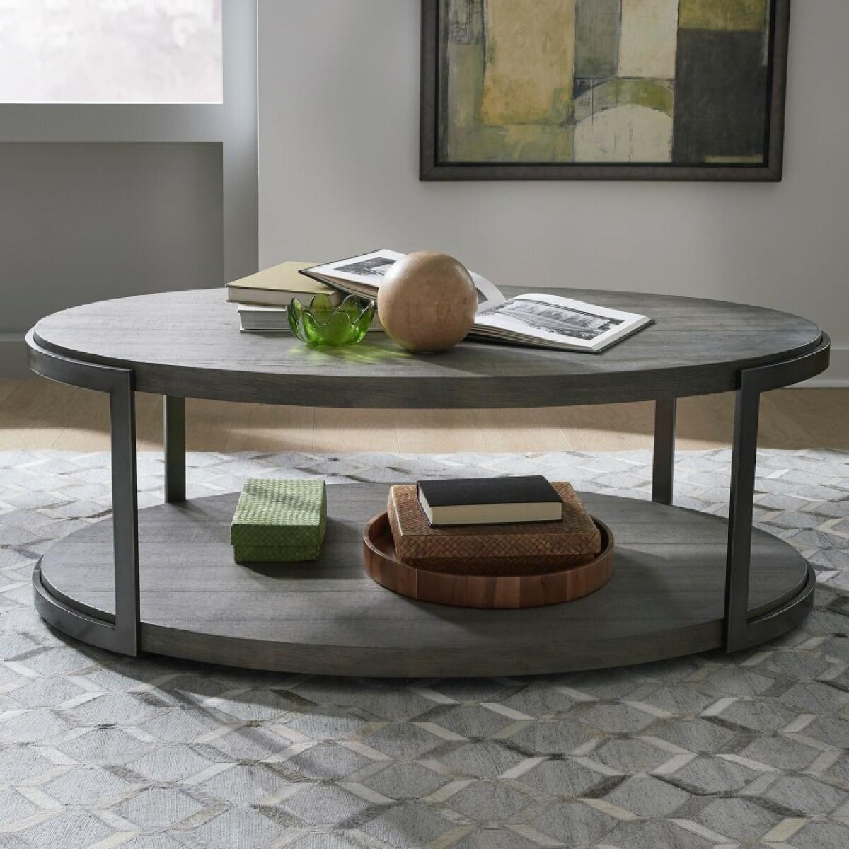39fd60ee2286624bce60738b7403b402 Modern View Oval Cocktail Table - Image 1