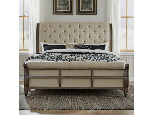 Americana Farmhouse King Sleigh Bed Beds Beds