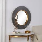 Saul Round Mirror Mirrors Gray 13