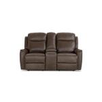 Douglas Leather Power Reclining Loveseat with Center Console