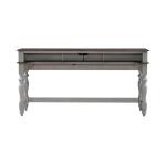 Ocean Isle Console Bar Table Console Tables Antique White w/ Weathered Pine 12